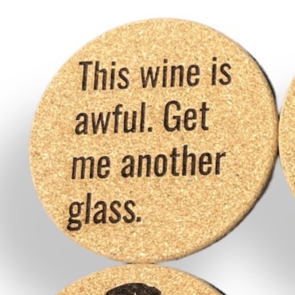 Custom Engraved Funny Cork Coasters! LouisAndCo.Shop - Picture 8 of 9
